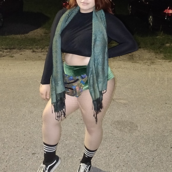 Velvet Rave Booty Shorts - Picture 2 of 2